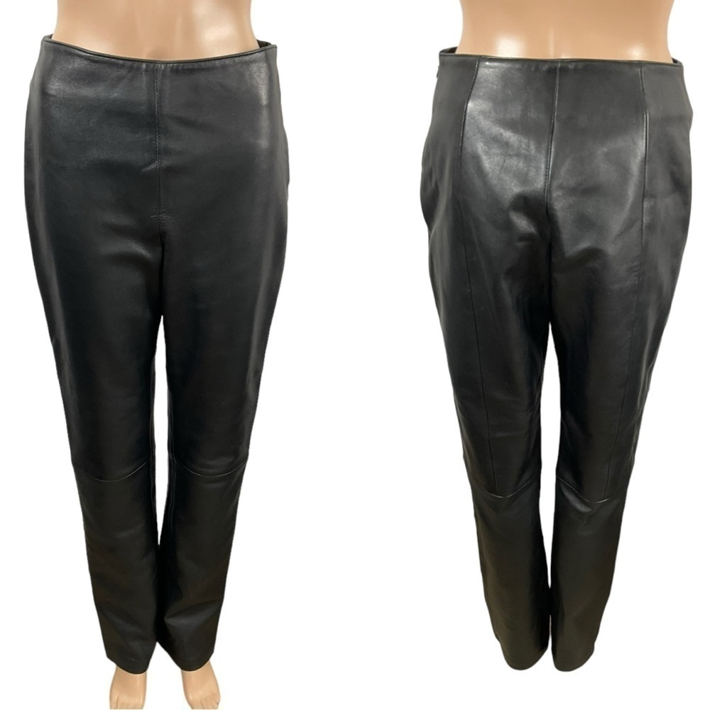Hugo Buscati Collection Vintage Lined Black 100% leather Pants size 6T